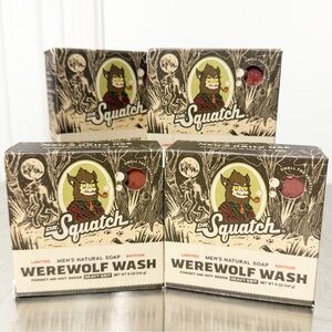 DR. SQUATCH Halloween Limited Edition WEREWOLF WASH Bar Soap 4-Packs NEW